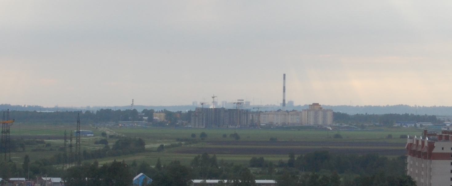 Бугры, архивный вид со стороны Мурино