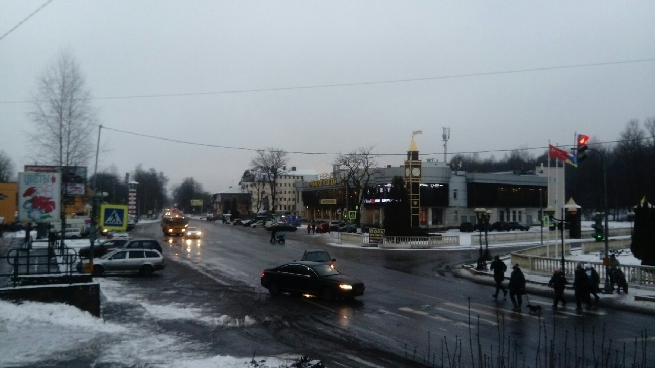 Колтуши в районе озера и торгового центра