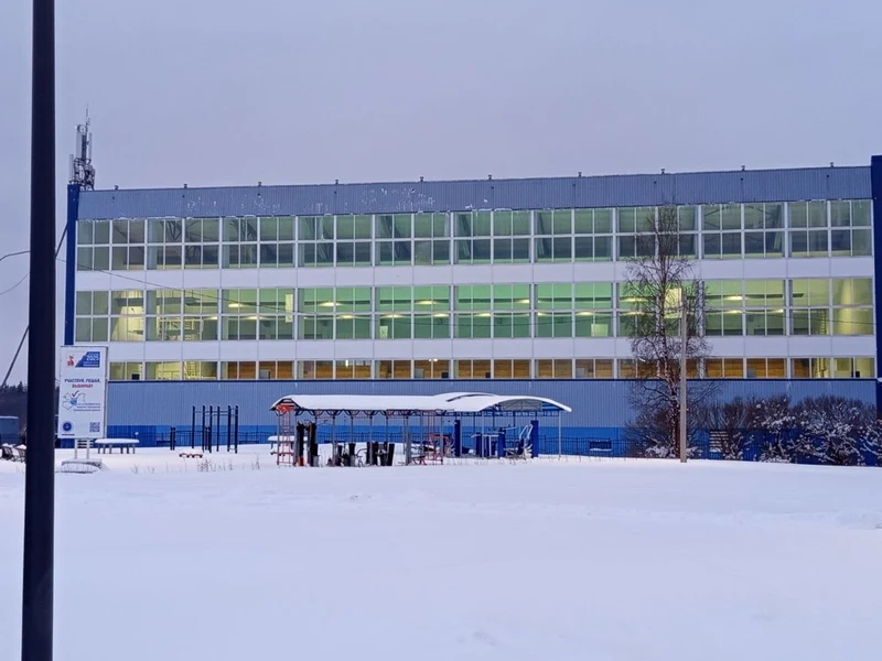 Здание бассейна имени Хорена Бадальянца в городе Пикалёво