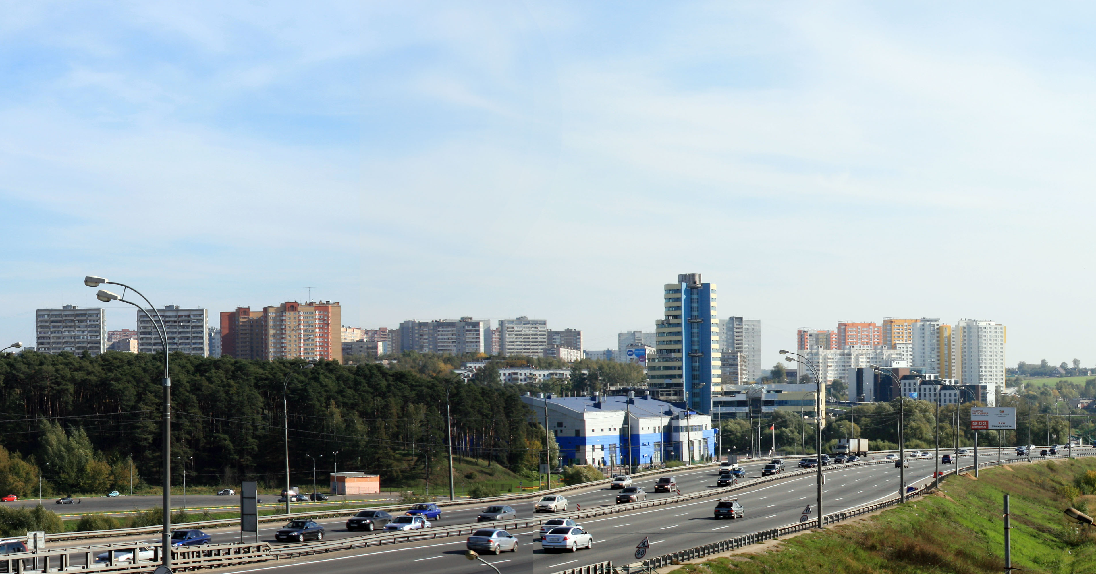 Панорама Видного со стороны станции Расторгуево