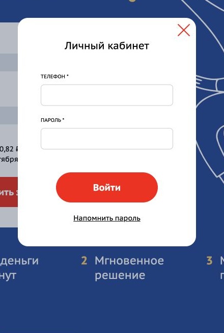 По логину и паролю — реальный экран RocketMan